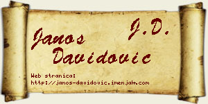 Janoš Davidović vizit kartica